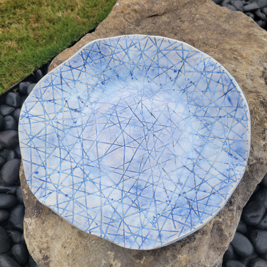 Crossed Path Shallow Bowl