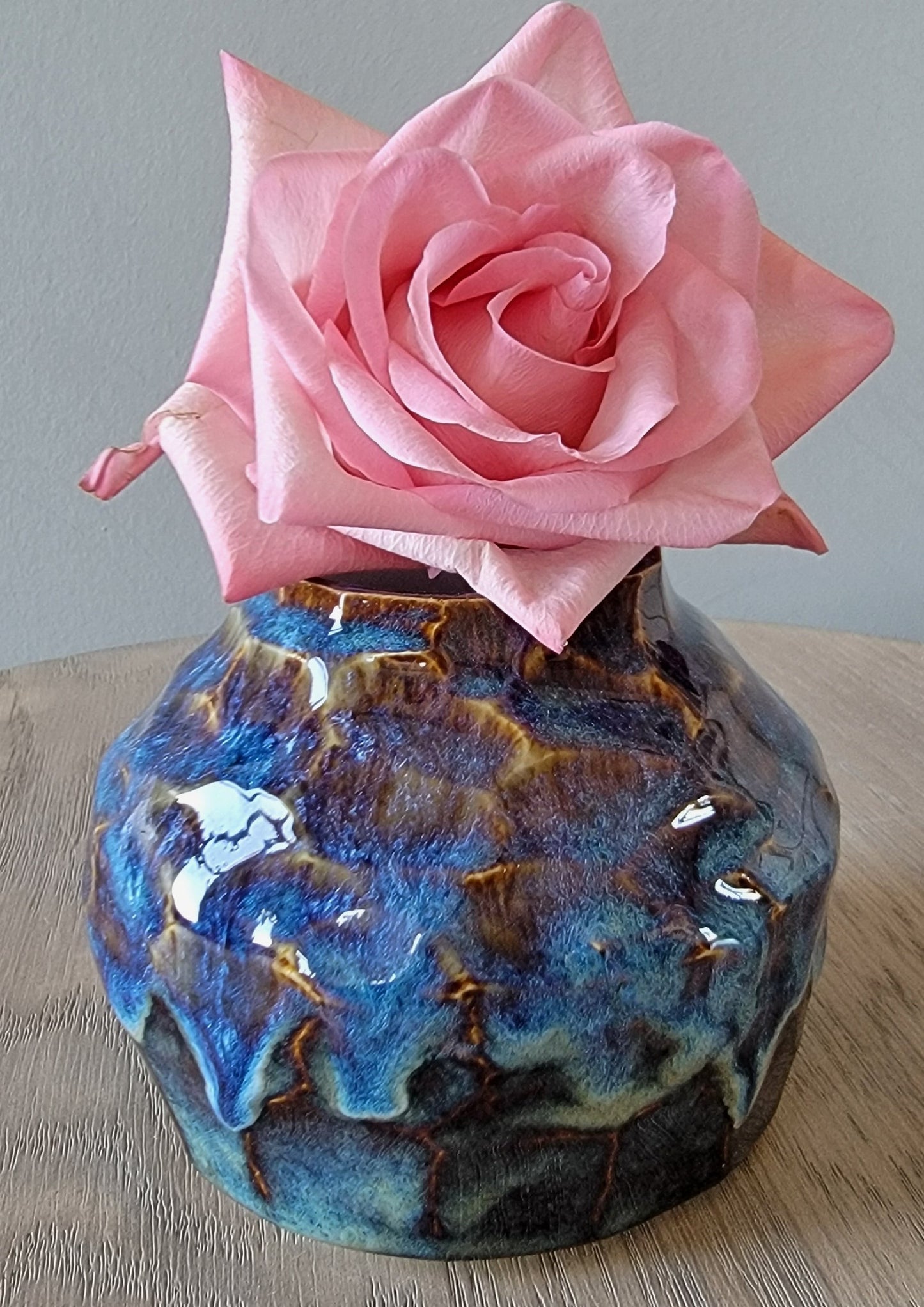 Blue Fire Bud Vase