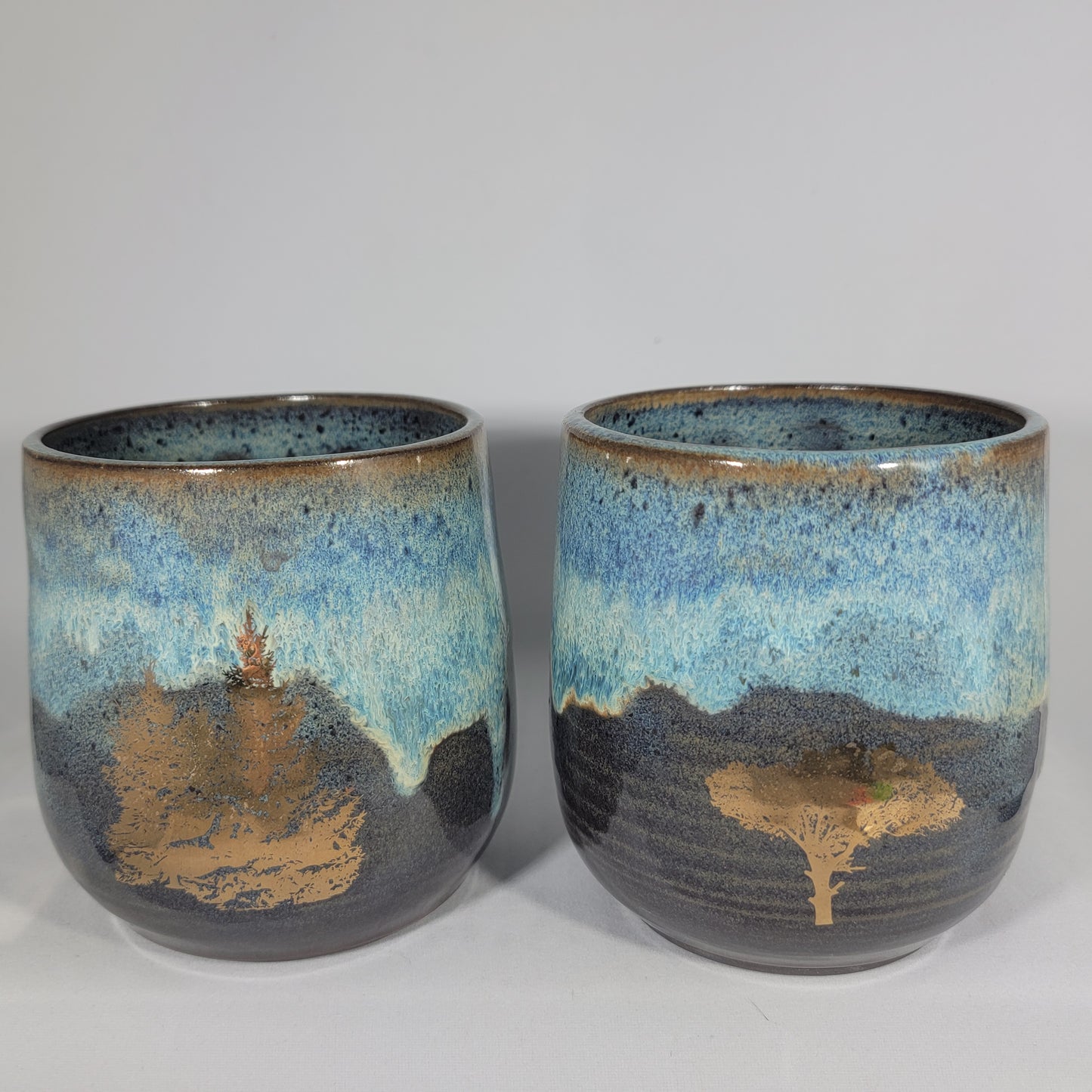 Gold Trees Tumblers Set of 2