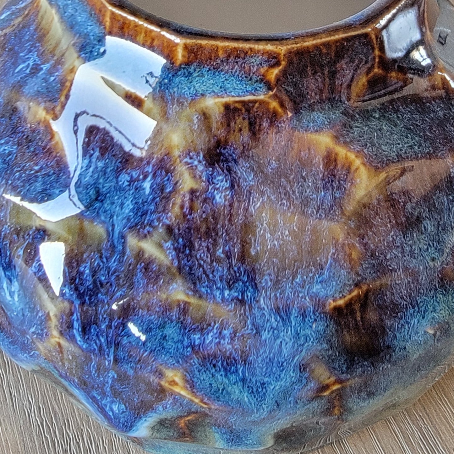 Blue Fire Bud Vase