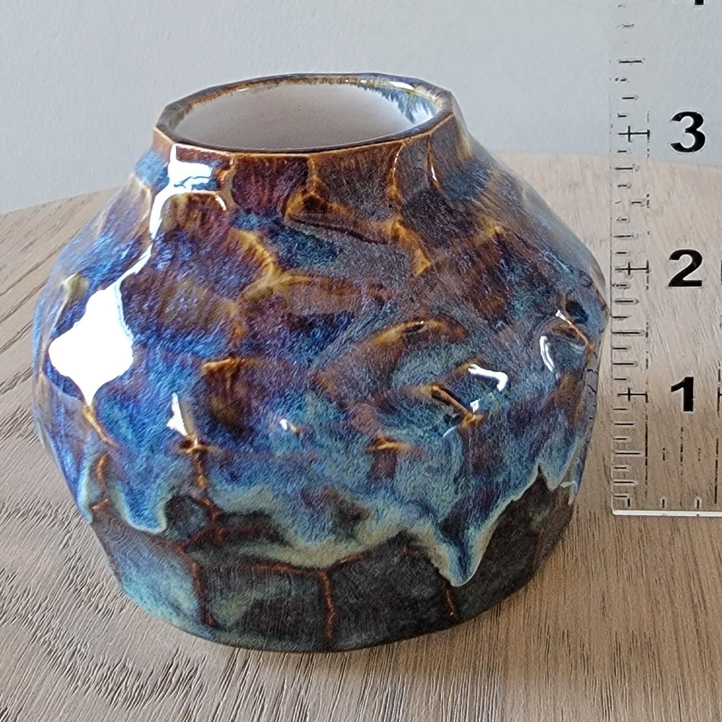 Blue Fire Bud Vase